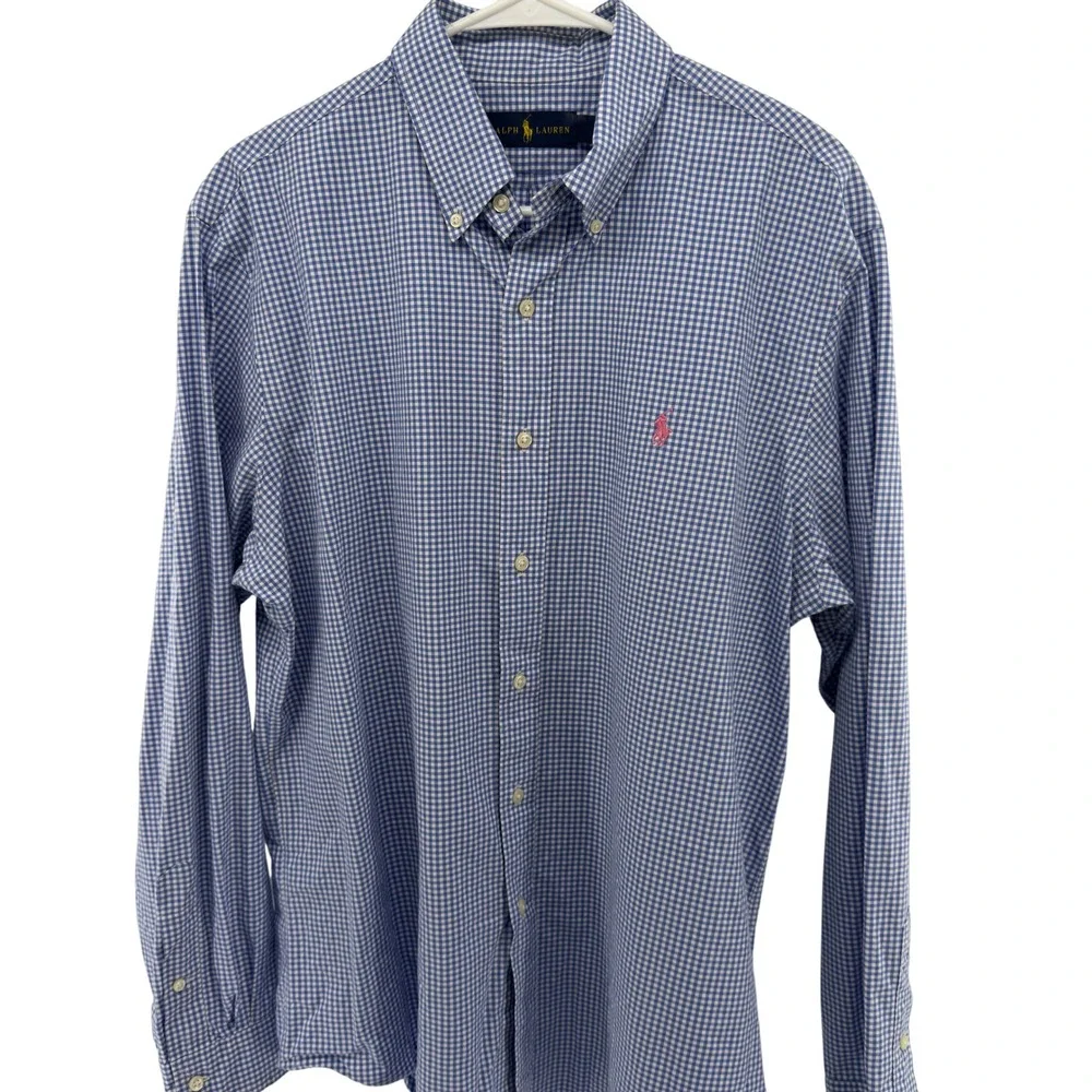 Ralph Lauren Mens‎ Long Sleeve Button Down Shirt Large Pink Pony
